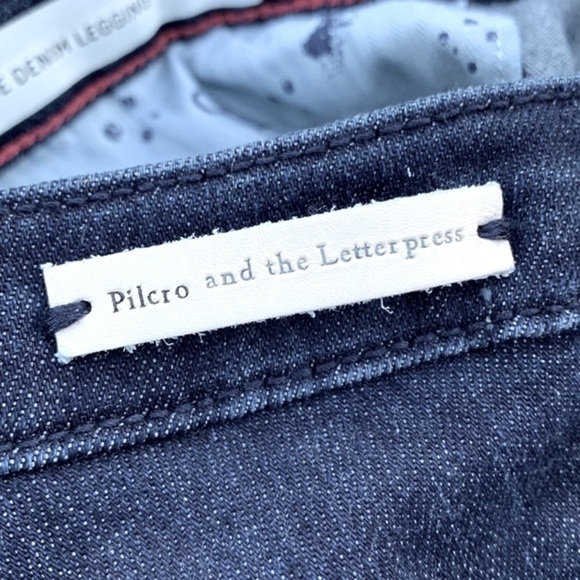 pilcro and The Letterpress by Anthropologie High-Rise Capri Denim Leggings - Picture 15 of 16
